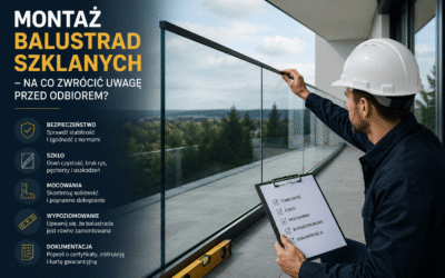 Montaż balustrad szklanych – na co zwrócić uwagę przed odbiorem?