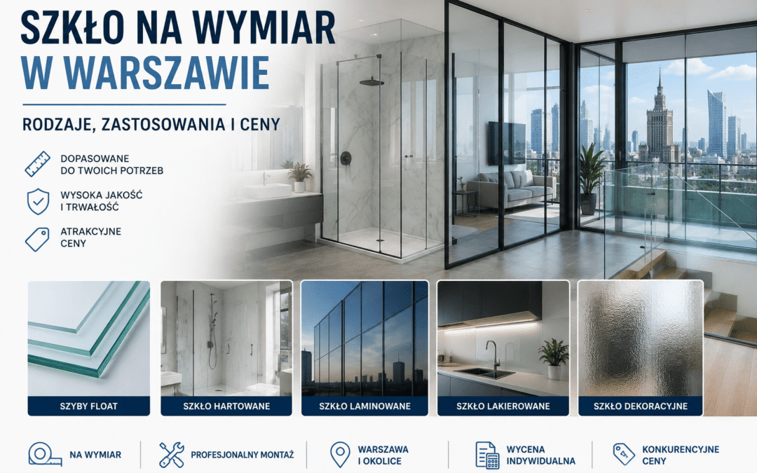 Szkło na wymiar w Warszawie – rodzaje, zastosowania i ceny